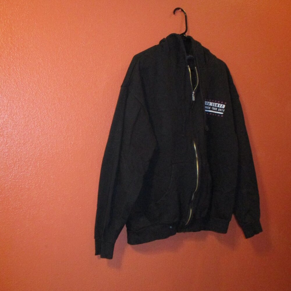 Salena Gomez Tultex Woman X Large Full Zip Pockets Graphic Concert Hooded Jacket - Picture 2 of 10